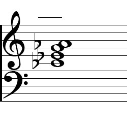 A♭ minor Major7 First Inversion Chord Music Notation