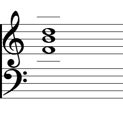 B Diminished Second Inversion Chord Music Notation