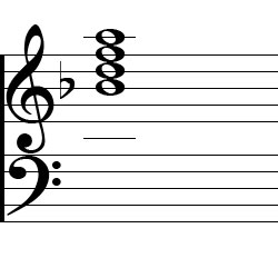 B♭ Major7 Chord Music Notation