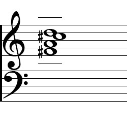 D Major7 First Inversion Chord Music Notation