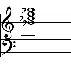 D♭ Major6 Chord Third Inversion Music Notation