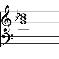 G Diminished Chord Music Notation